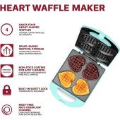 WAFFLE MAKER HEART 4-SECTION M